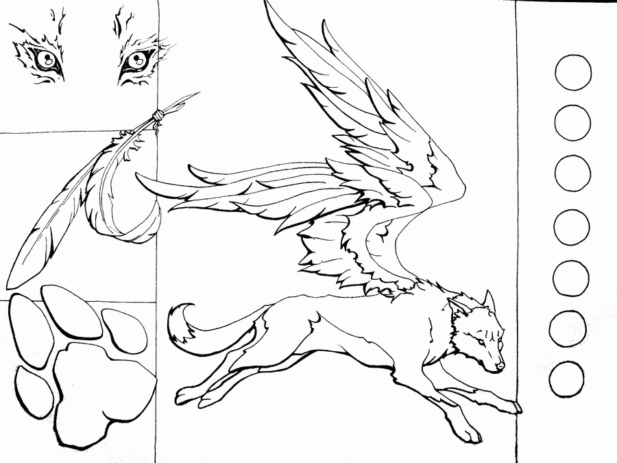 winged_wolf_lineart_by_mooing_ 