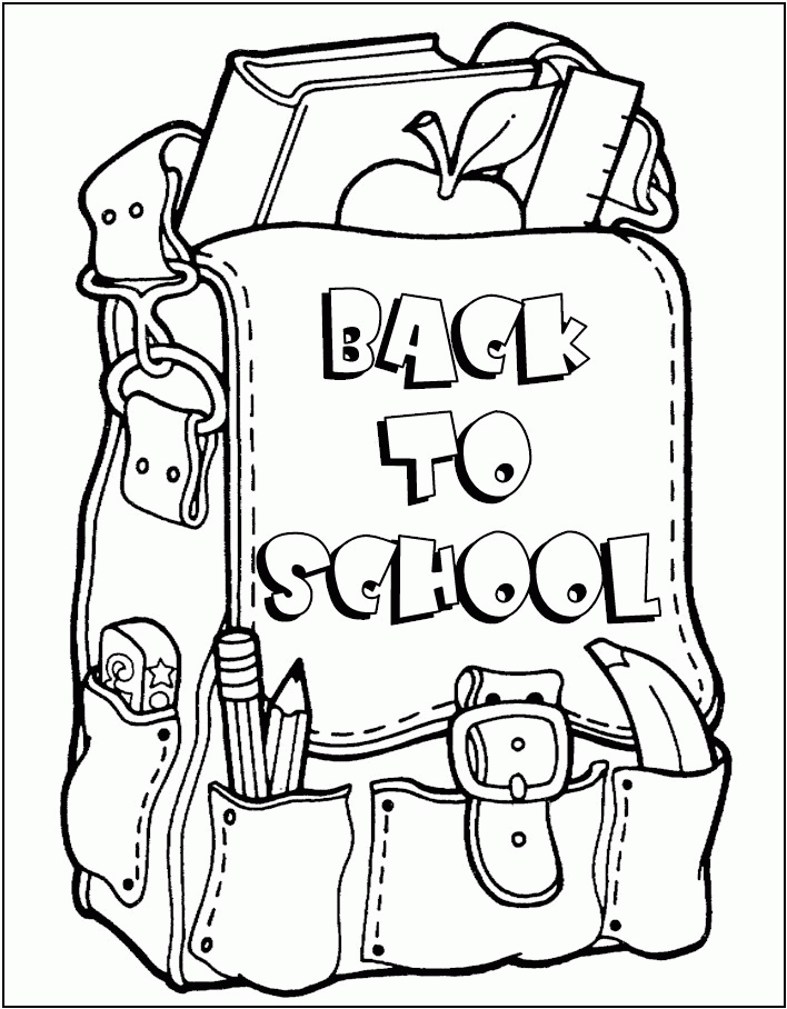 Childprintable Coloring Pages Of Back To School