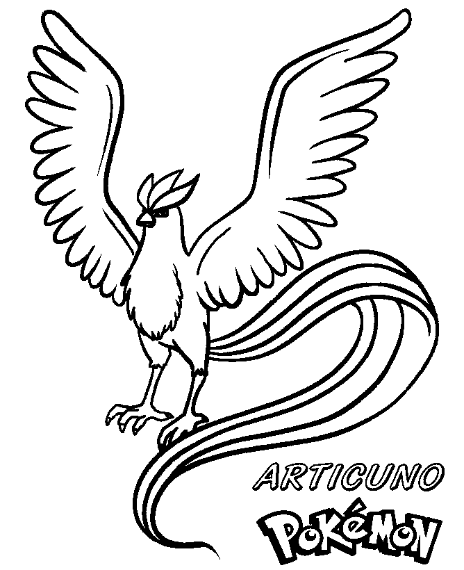 Coloring Books Pokemon Articuno Print And Free - Coloring Home