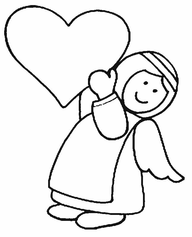 valentine cupid coloring page day holidays funny 001 for 