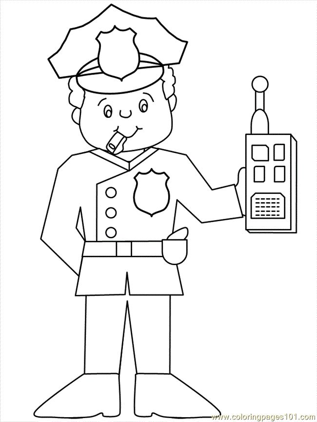 free printable coloring image Police22 | Safe@Last Coloring Pages | P…
