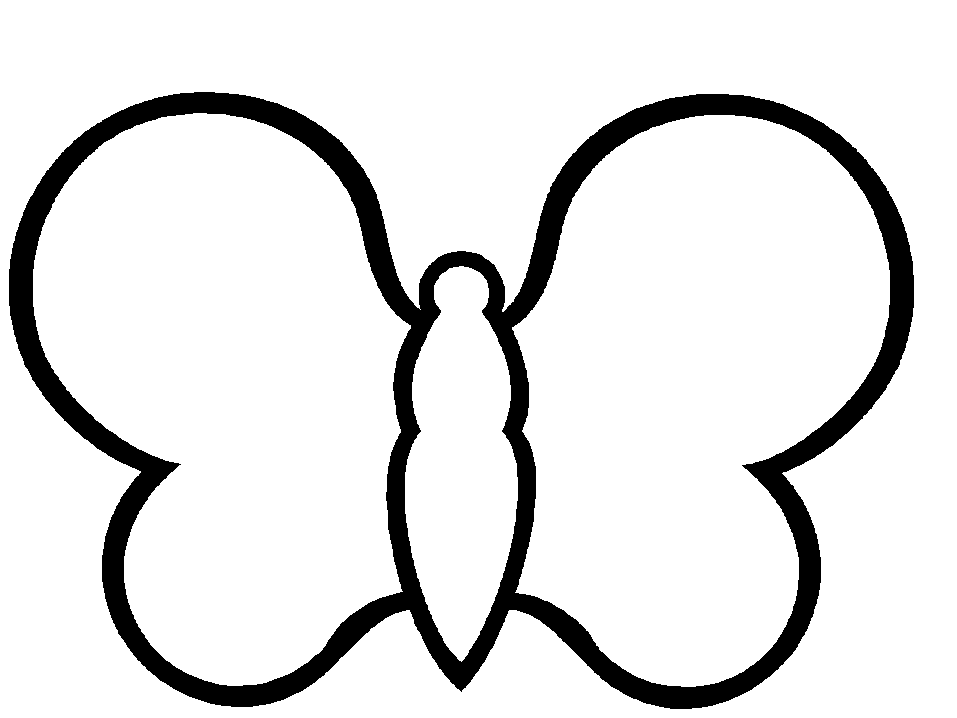 Printable Butterfly Simple-shapes Coloring Pages 