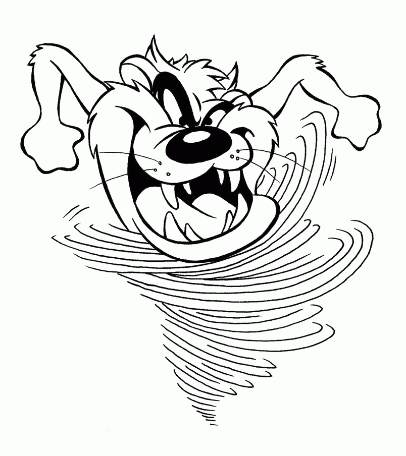 Tasmanian Devil Colouring Pages Coloring Home