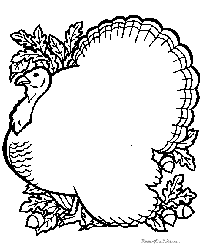 Thanksgiving Turkey Coloring Pages 002