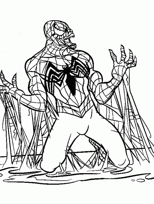 The Evil Black Spiderman Coloring Page |Spyderman coloring pages 