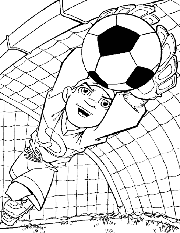 Goalkeeper Coloring Pages | Football Wallpaper