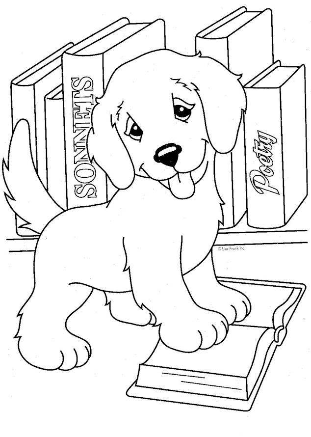 Lisa Frank coloring pages | Animals: Pets