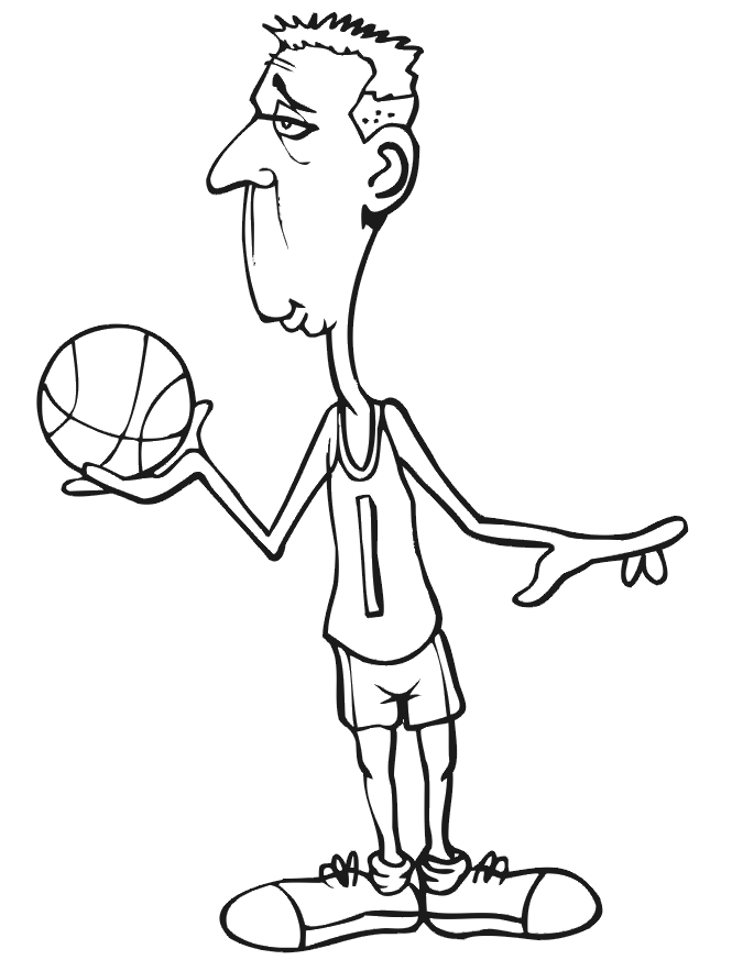 Playing Basketball Coloring Pages | Coloring - Part 2