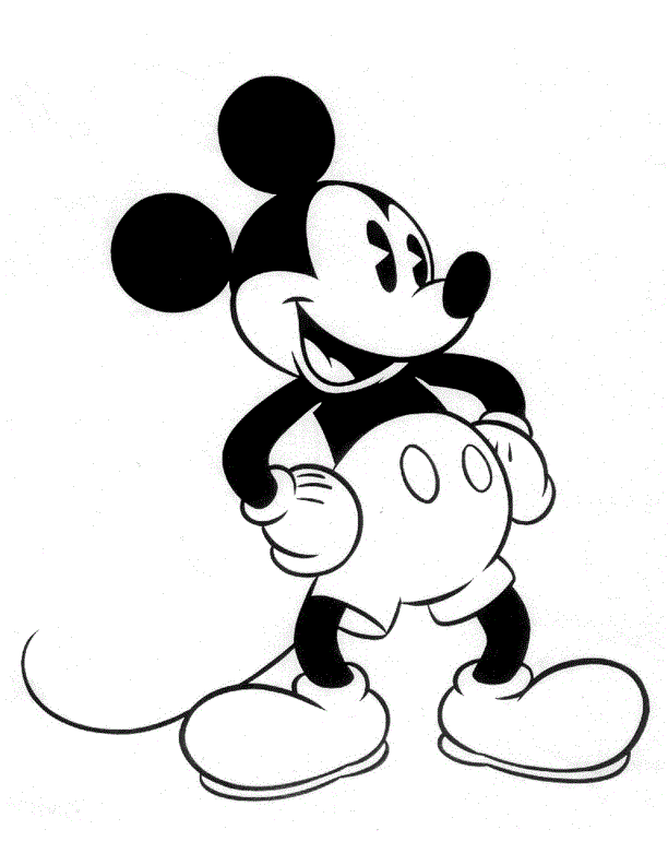 Mickey Having Sandwich Coloring Page | Kids Coloring Page