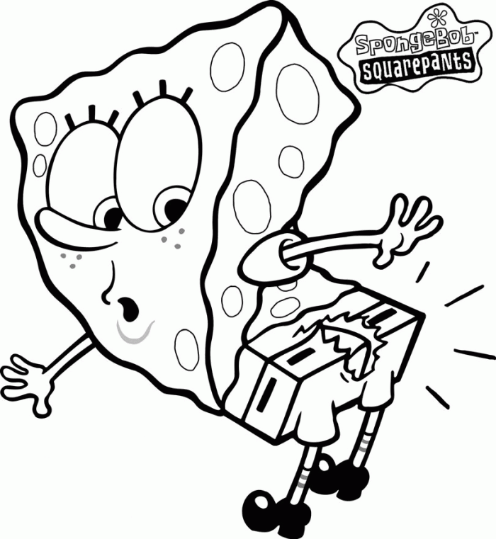 Spongebob All Characters Coloring Page | Kids Coloring Page