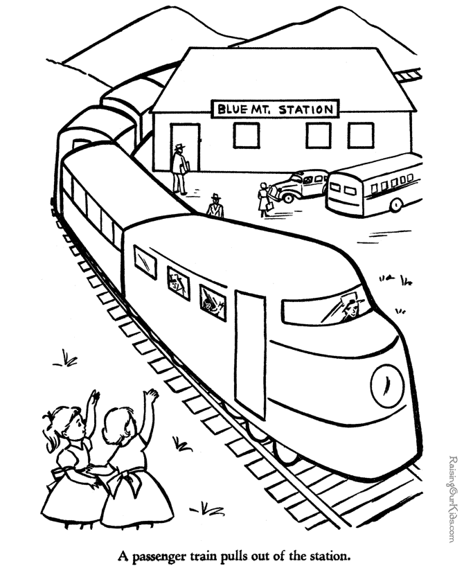 color by number trains Colouring Pages (page 2)