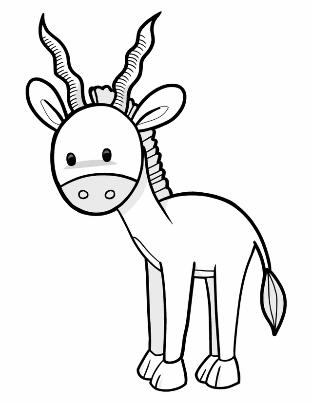 Antelope - Free Printable Coloring Pages