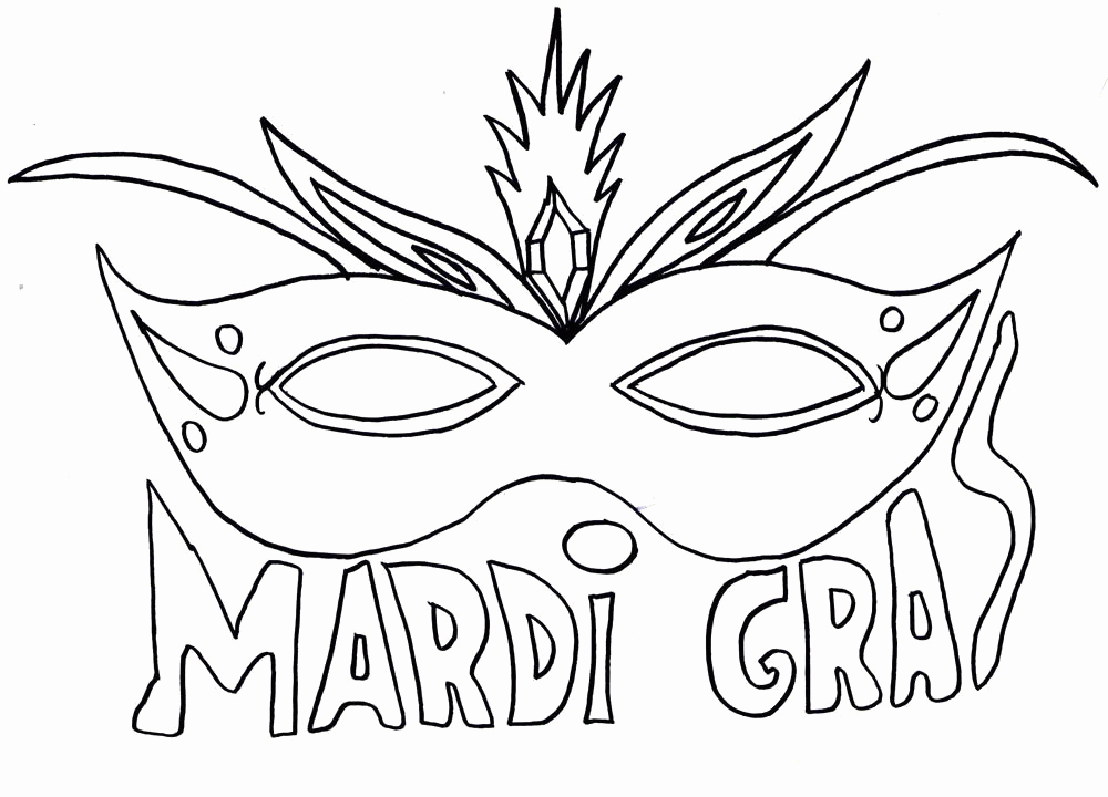 Mardi Gras Mask Colorign Pages - Mardi Gras Coloring Pages : iKids 