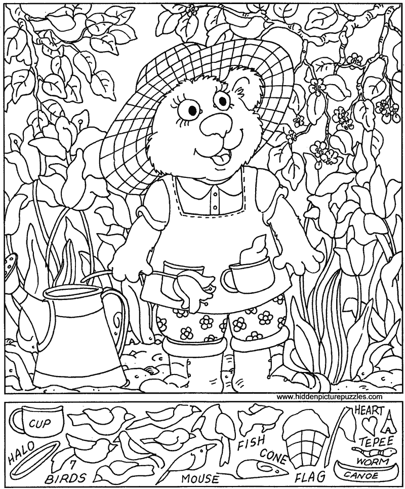printable hidden picture puzzles for kids coloring home