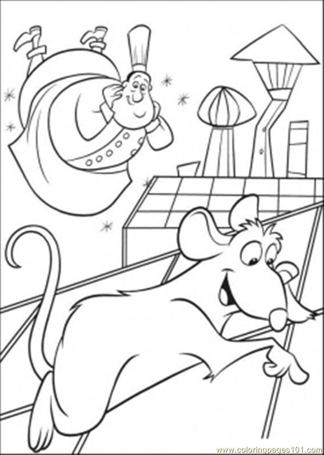 Coloring Pages Happy Remy (Cartoons > Ratatouille) - free 
