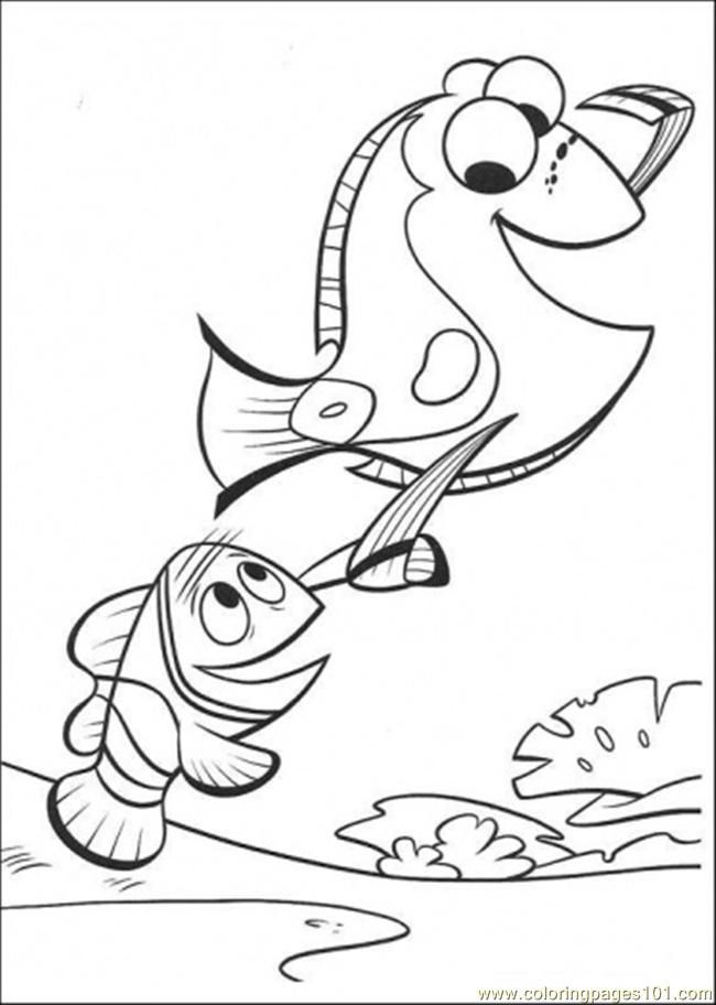 Coloring Pages Dory And Nemo (Cartoons > Finding Nemo) - free 