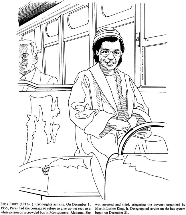 Rosa parks Colouring Pages