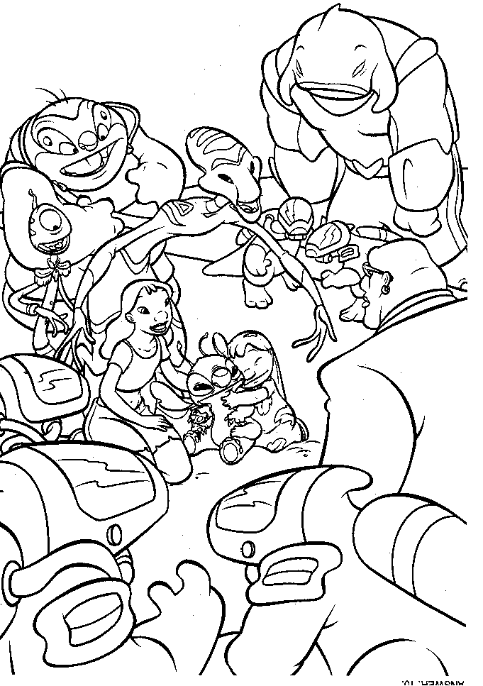 Stitch Coloring Pages - Coloring Home