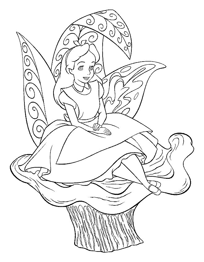 Coloring Pages Of Alice In Wonderland 756 | Free Printable 