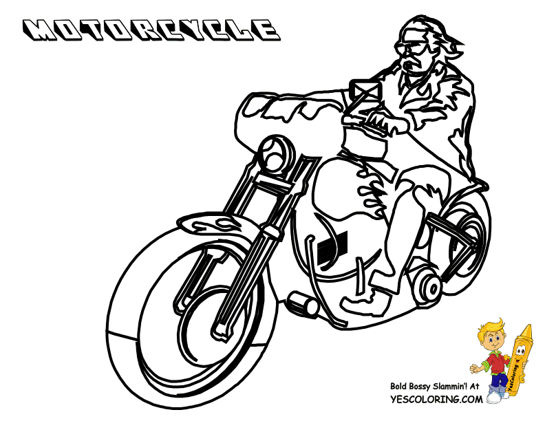 Motorcycle Coloring Pages For Kids - Coloring Home