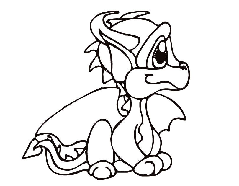 dragon baby Colouring Pages