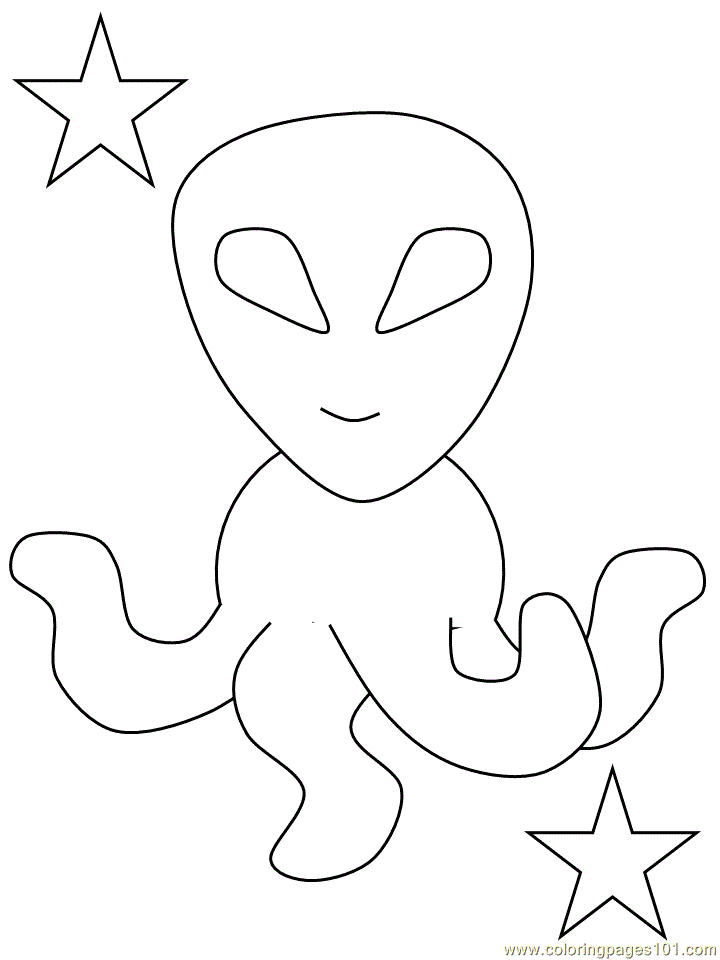 Free Printable Space alien coloring pages For Kids | Coloring Pages