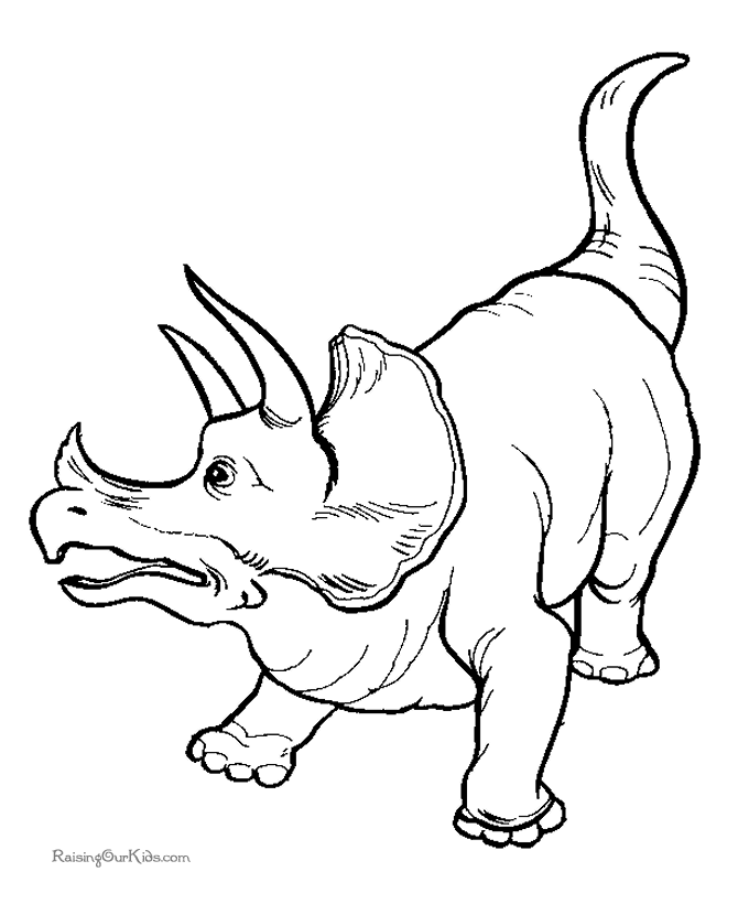 Dinosaur coloring pages - Triceratops coloring page