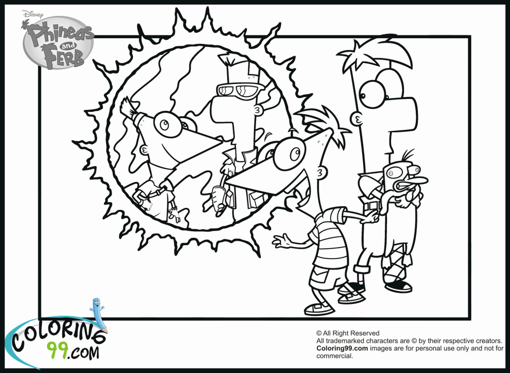 Phineas And Ferb Coloring Page - Coloring For KidsColoring For Kids