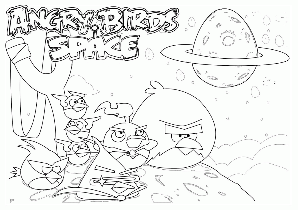 Angry Birds Space Coloring Pages To Print Coloring Home