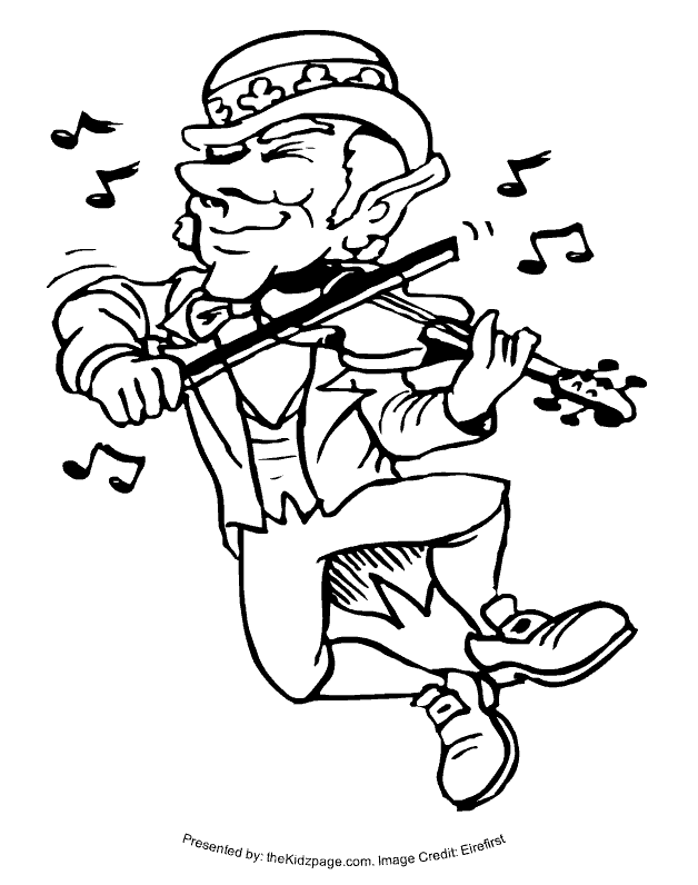 St. Patrick's Day Music - Free Coloring Pages for Kids - Printable 