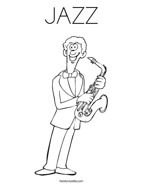 JAZZ Coloring Page - Twisty Noodle