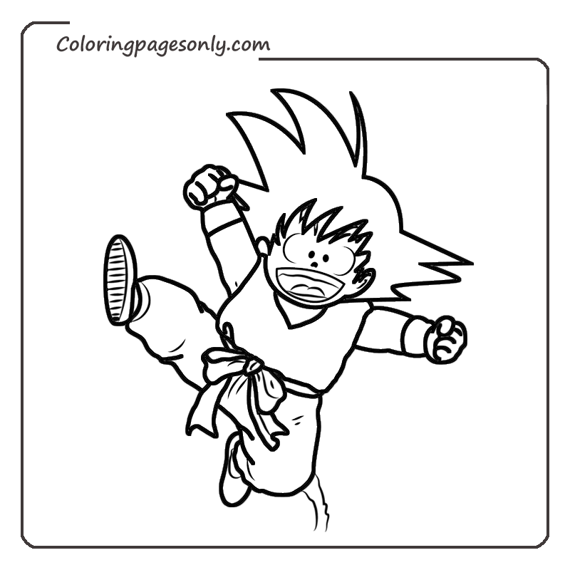 Son Goku Coloring Pages - Coloring Pages For Kids And Adults - Coloring Home