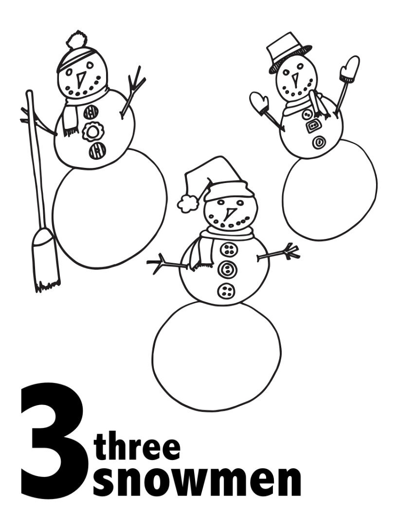 CHRISTMAS PRESCHOOL/KINDERGARTEN NUMBERS - 10 Free Printable Coloring Pages  — Stevie Doodles Free Printable Coloring Pages