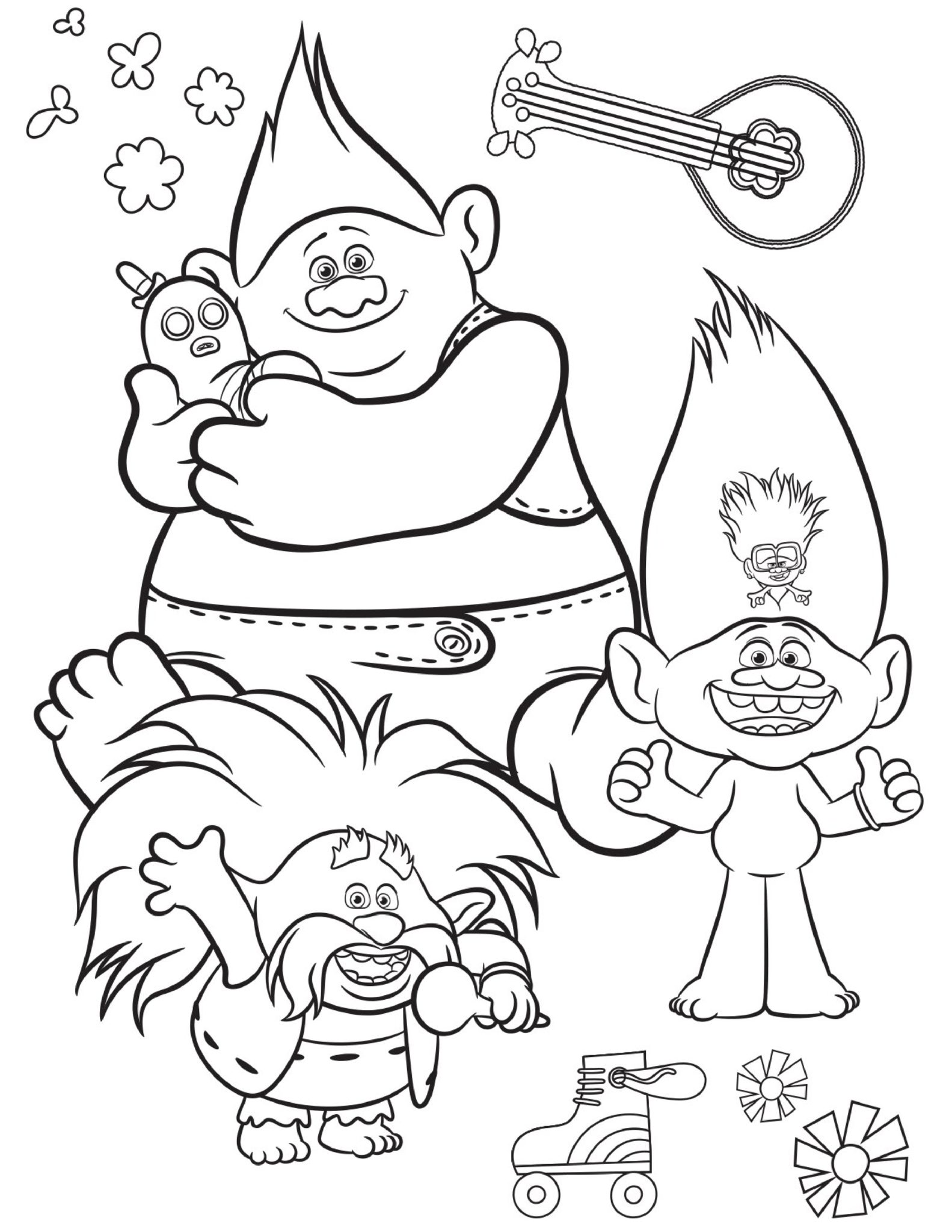 Free Printable TROLLS Coloring Pages, Activity Sheets, Zoom Backgrounds &  More! | Crazy Adventures in Parenting