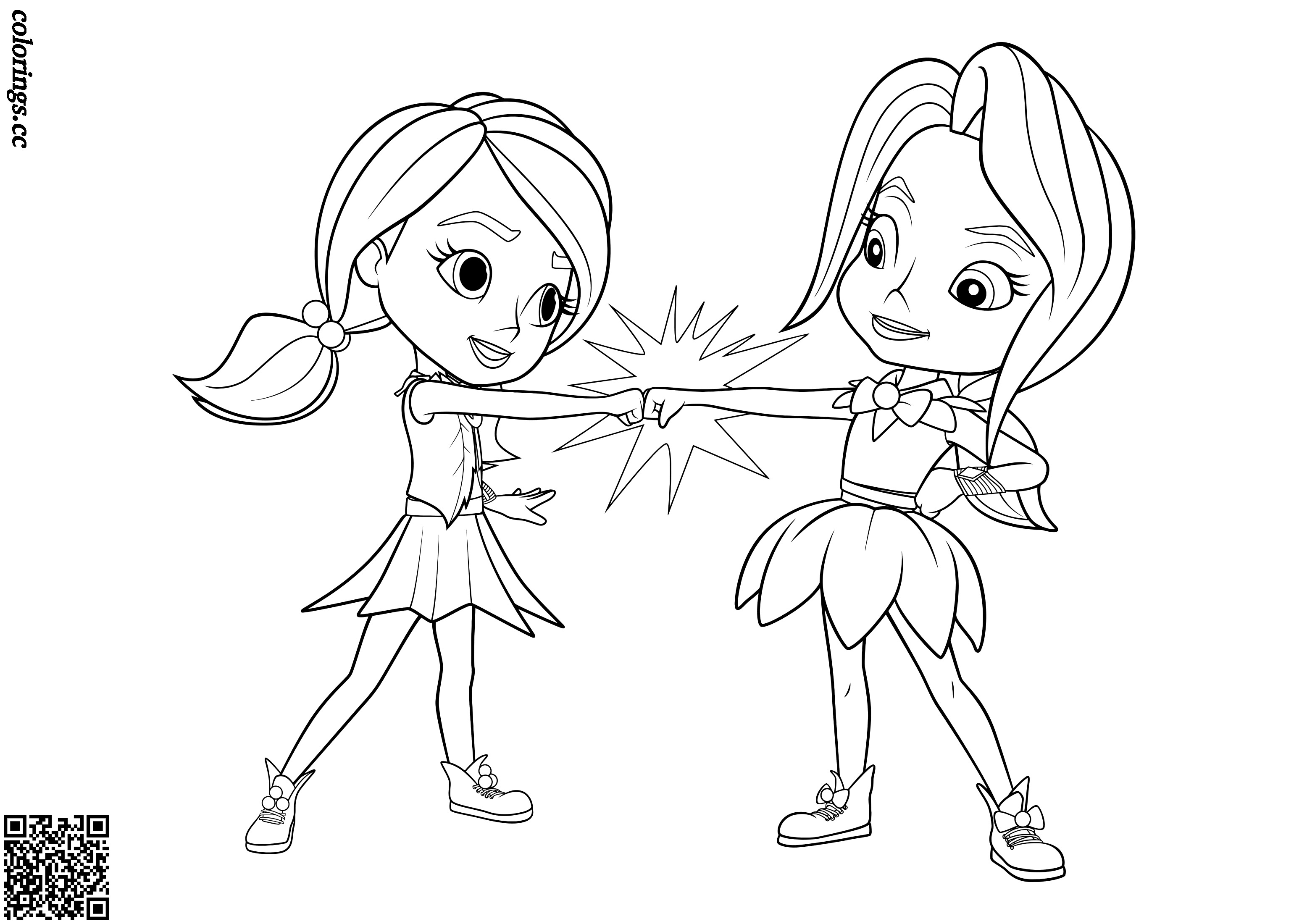 Bonnie and Indigo coloring pages, Rainbow Rangers coloring pages -  Colorings.cc