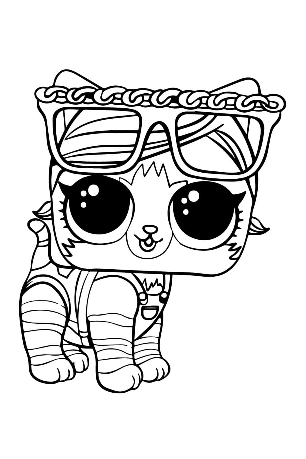 LOL Pets Kitten Coloring Page - Free Printable Coloring Pages for Kids