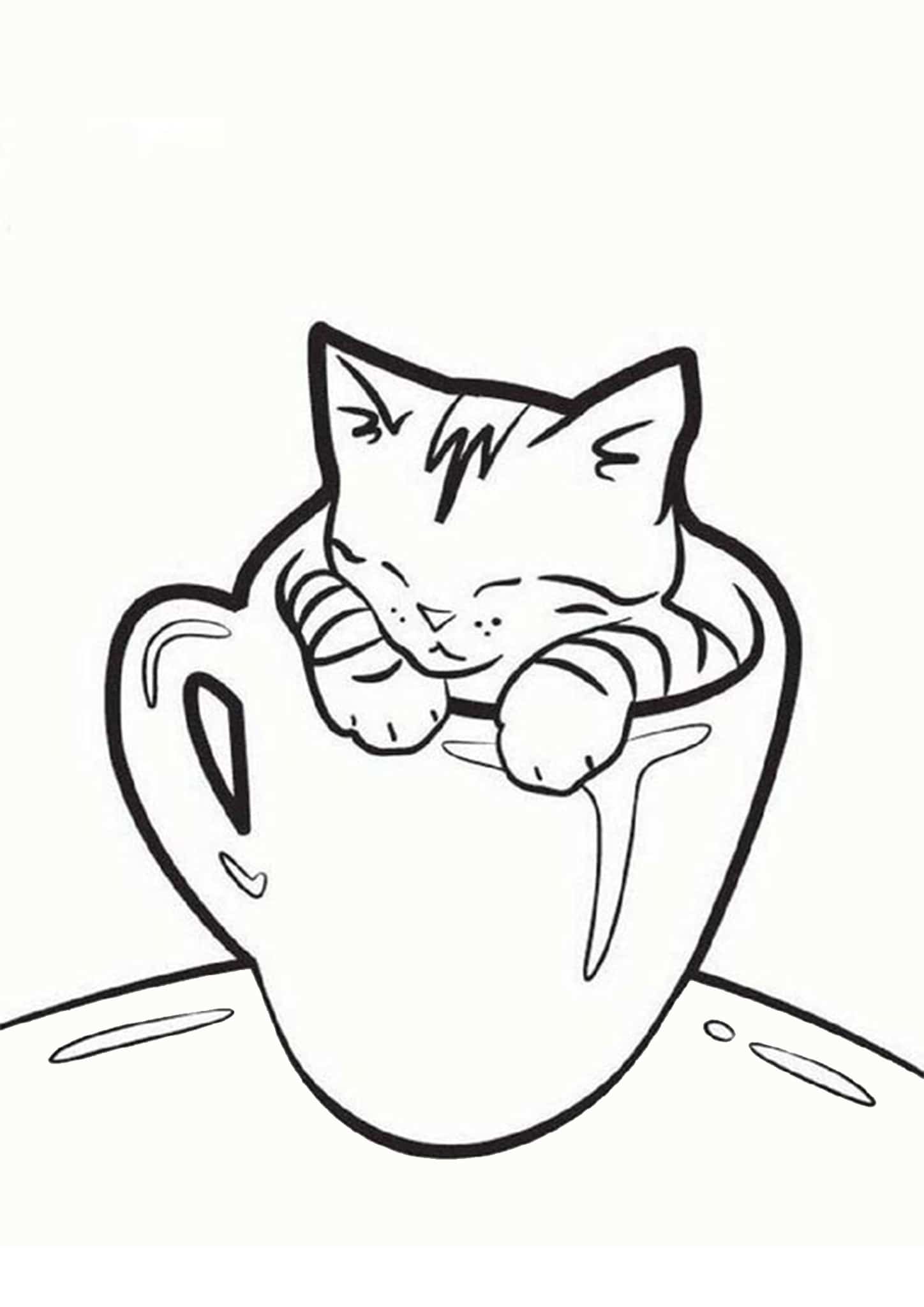 Free & Easy To Print Kitten Coloring Pages - Tulamama
