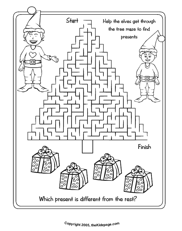 Christmas Activity Sheets For Kids Coloring Home