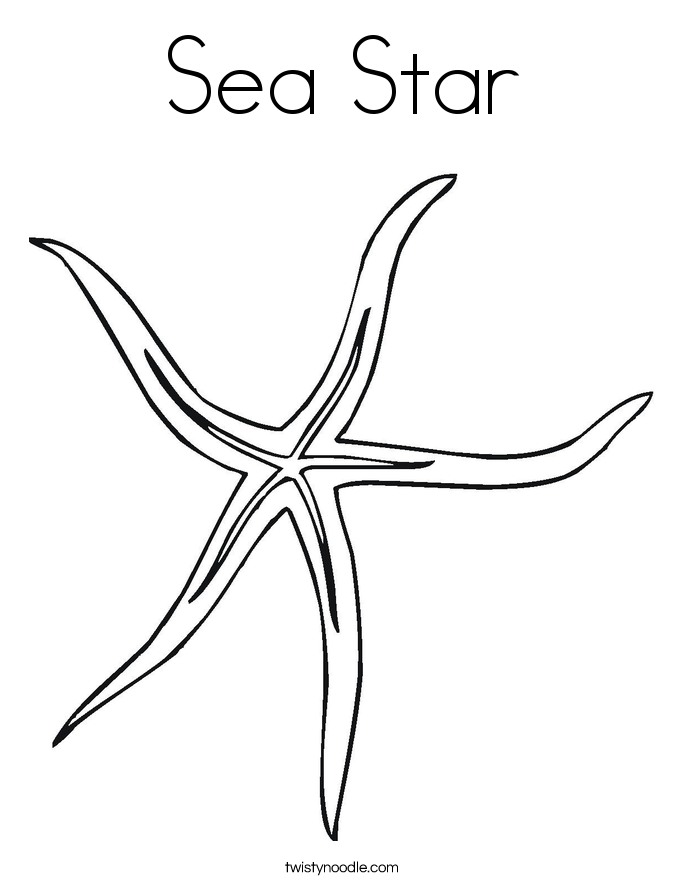 starfish coloring page  twisty noodle  coloring home