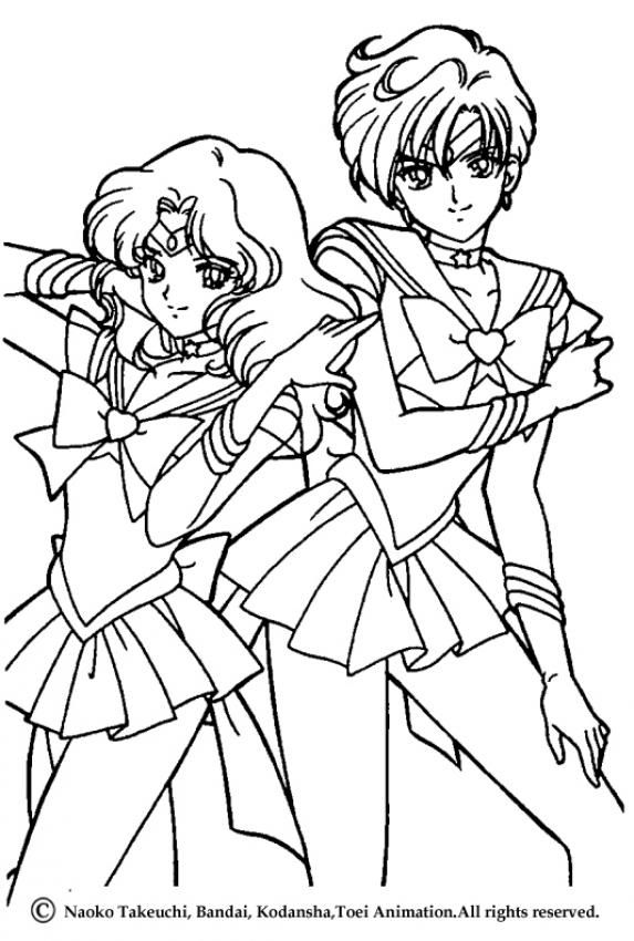 neptune and uranus | Sailor moon coloring pages, Moon coloring pages, Sailor  moon