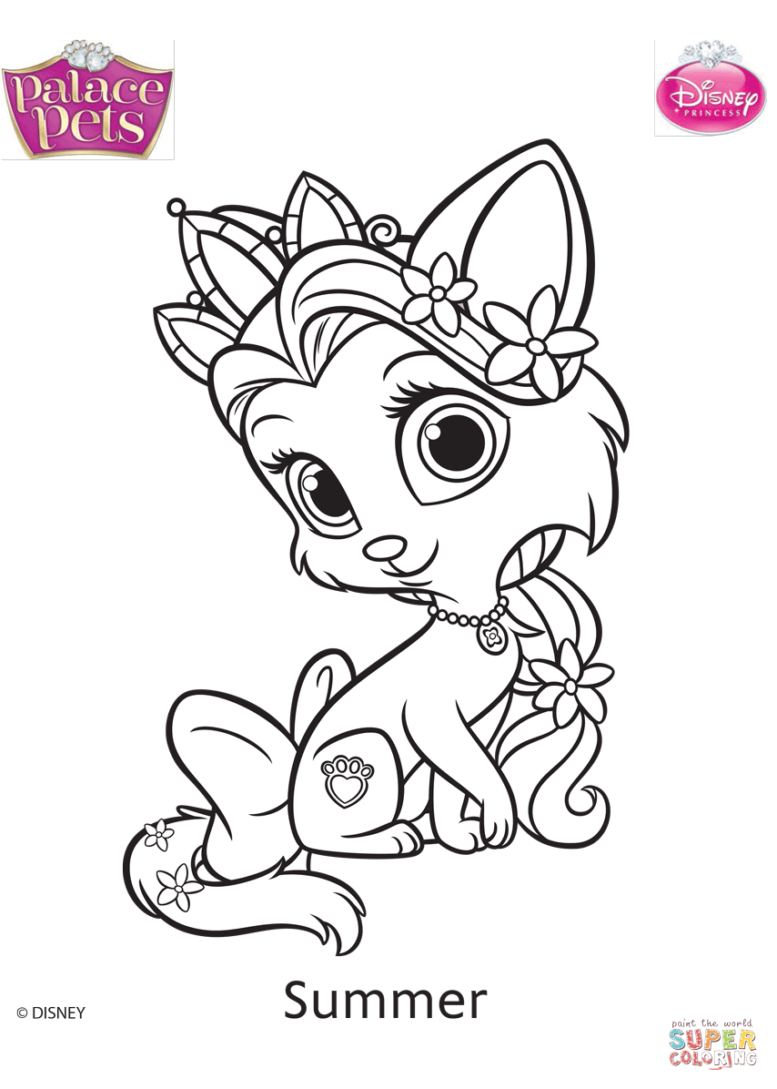 Palace Pets Summer coloring page | Free Printable Coloring Pages