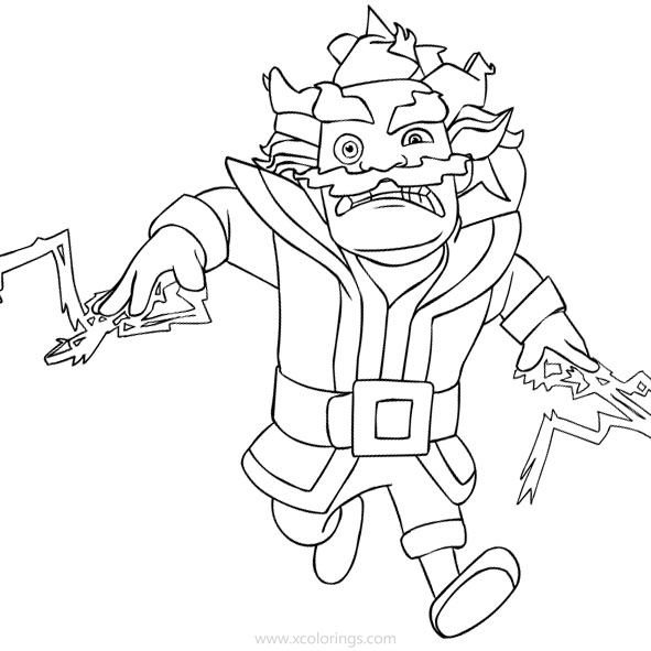 Clash Royale Coloring Pages Electro Wizard - XColorings.com
