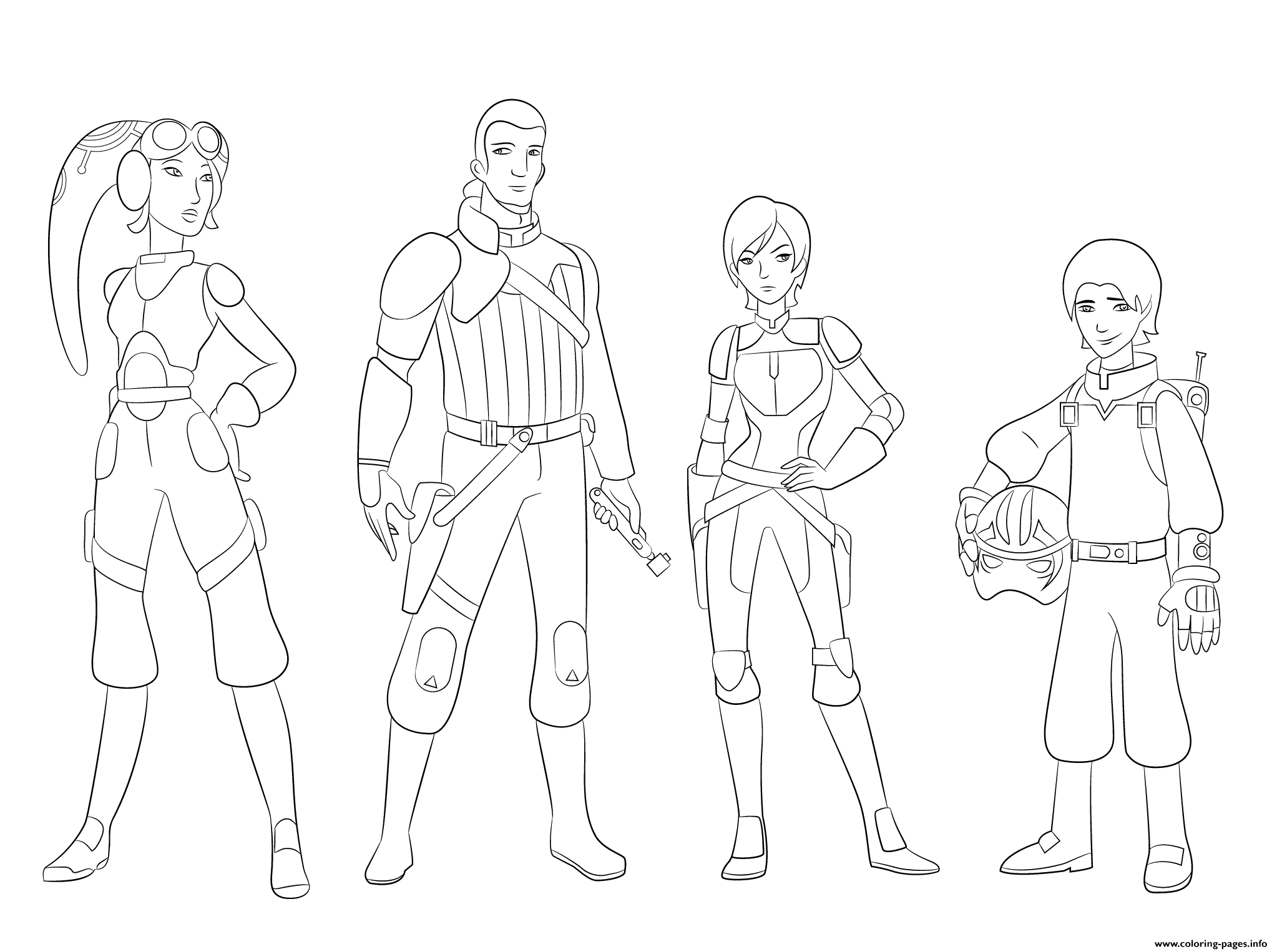 Star Wars Rebels Characterss Coloring Pages Printable
