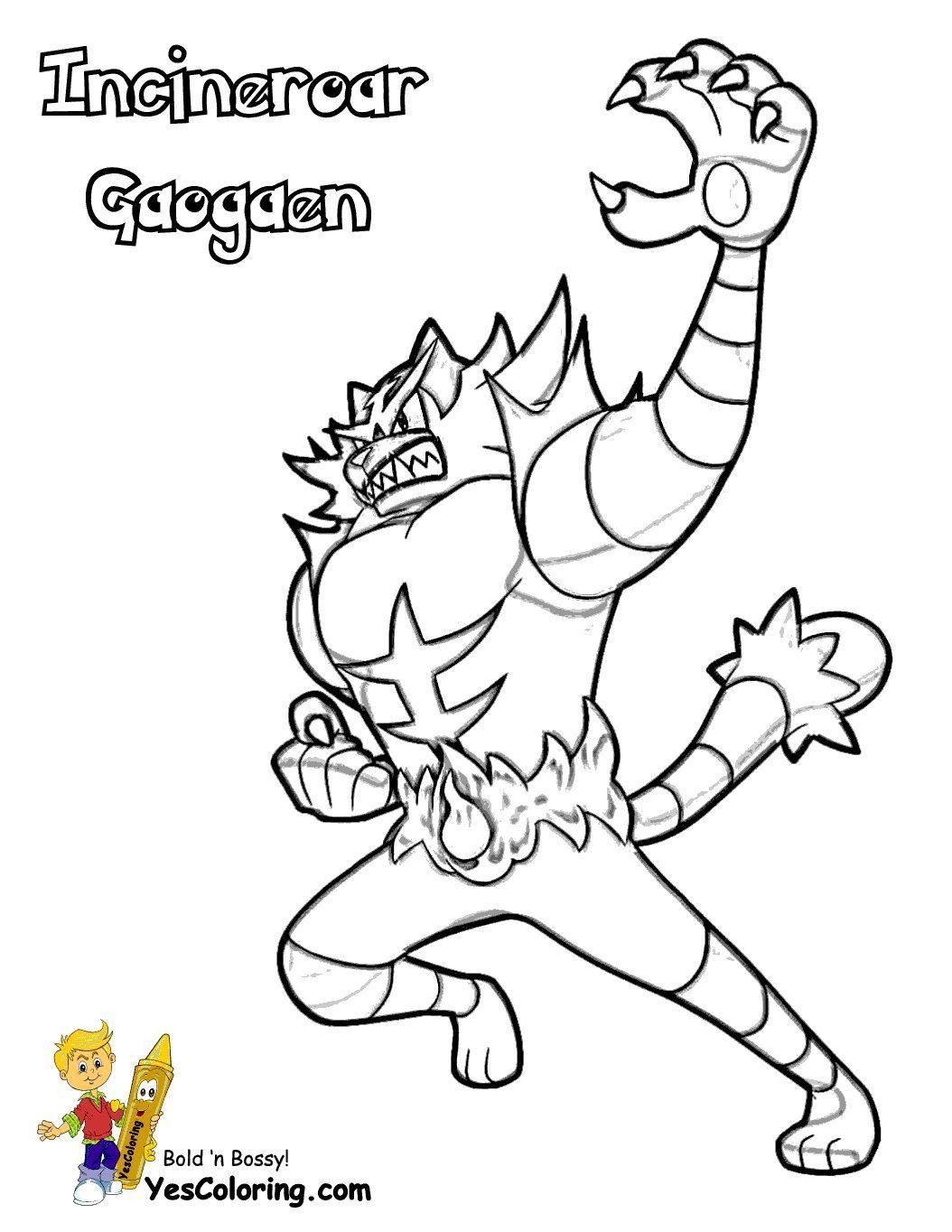 Incineroar Pokemon Coloring Page - youngandtae.com | Pokemon coloring pages,  Pokemon coloring, Coloring pages