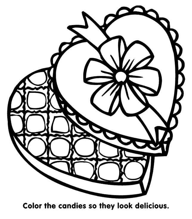 Valentine's Candy Coloring Page | crayola.com