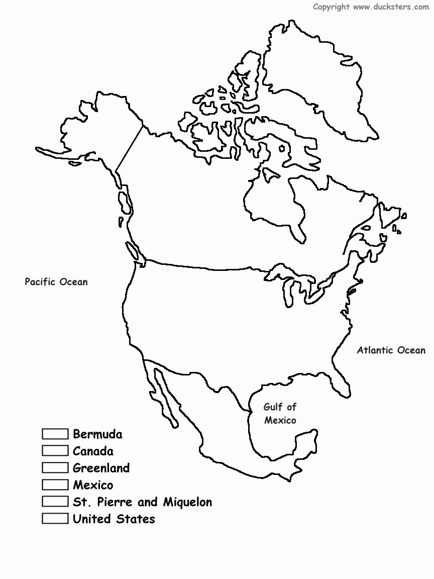 north america map coloring page - High Quality Coloring Pages