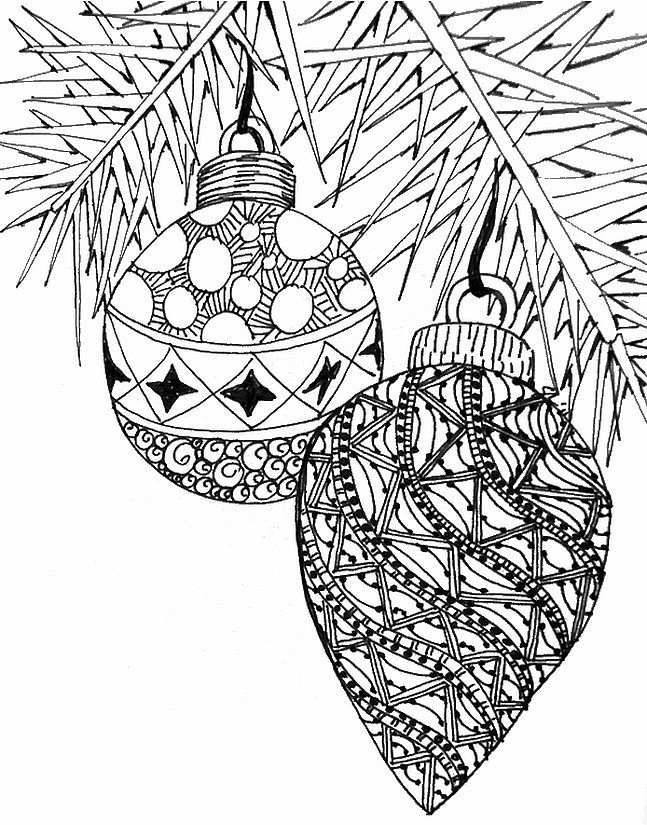 Adult Christmas Coloring Page