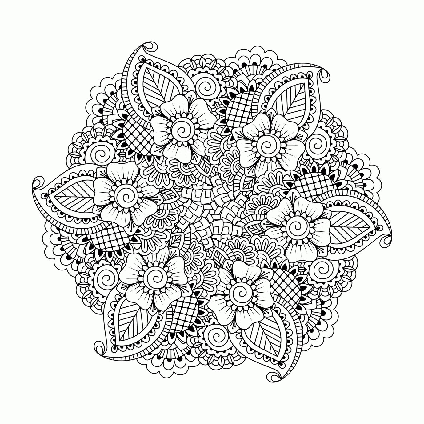 These Printable Abstract Coloring Pages Relieve Stress And Help ...