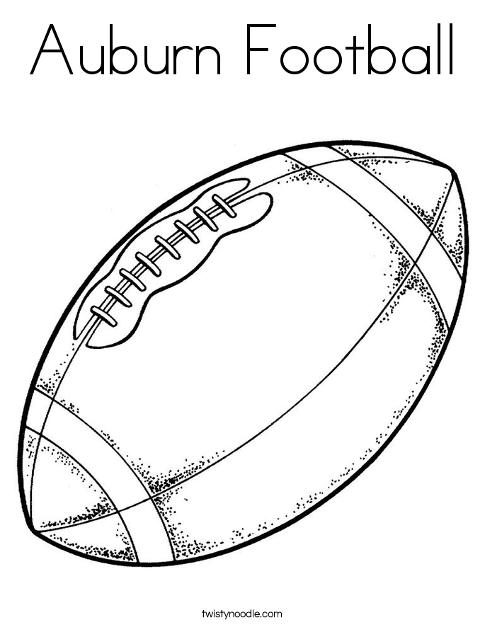 Auburn Football Coloring Page - Twisty Noodle
