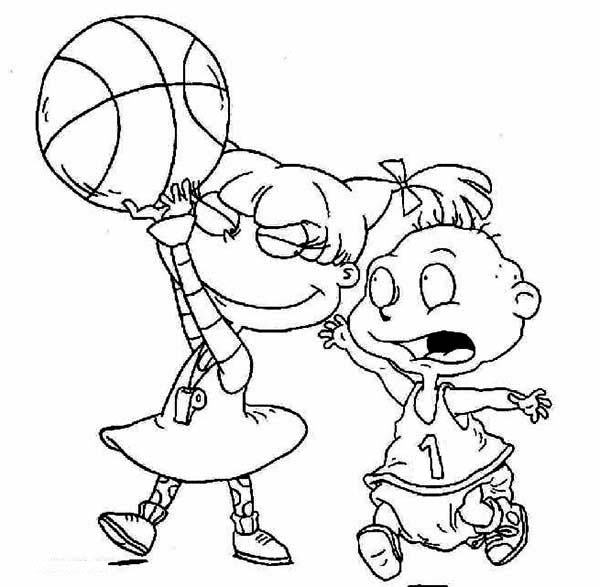 Tommy Want His Ball Angelica Took It In Rugrats Coloring Page : Color Luna  | Nick jr coloring pages, Rugrats, Coloring pages